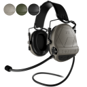 SORDIN Supreme T2 CC Headband 304005-10P Tan - Taktyczne komunikacyjne ochronniki słuchu ze skórzanym pałąkiem nagłownym