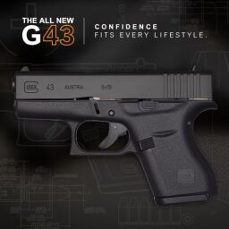 Pistolet Glock 43 Slimline kaliber 9x19 mm Para