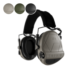 SORDIN Supreme T2 Headband 303005-11P Tan - Taktyczne aktywne ochronniki słuchu z tekstylnym pałąkiem nagłownym